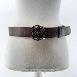 American Eagle Women's Fashion Genuine Leather Brown Circle Buckle Size Small